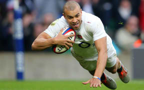England's Jonathan Joseph scores a try.