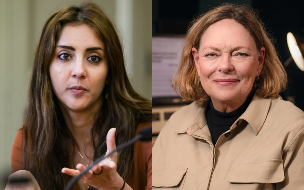 Golriz Ghahraman and Janet Wilson.