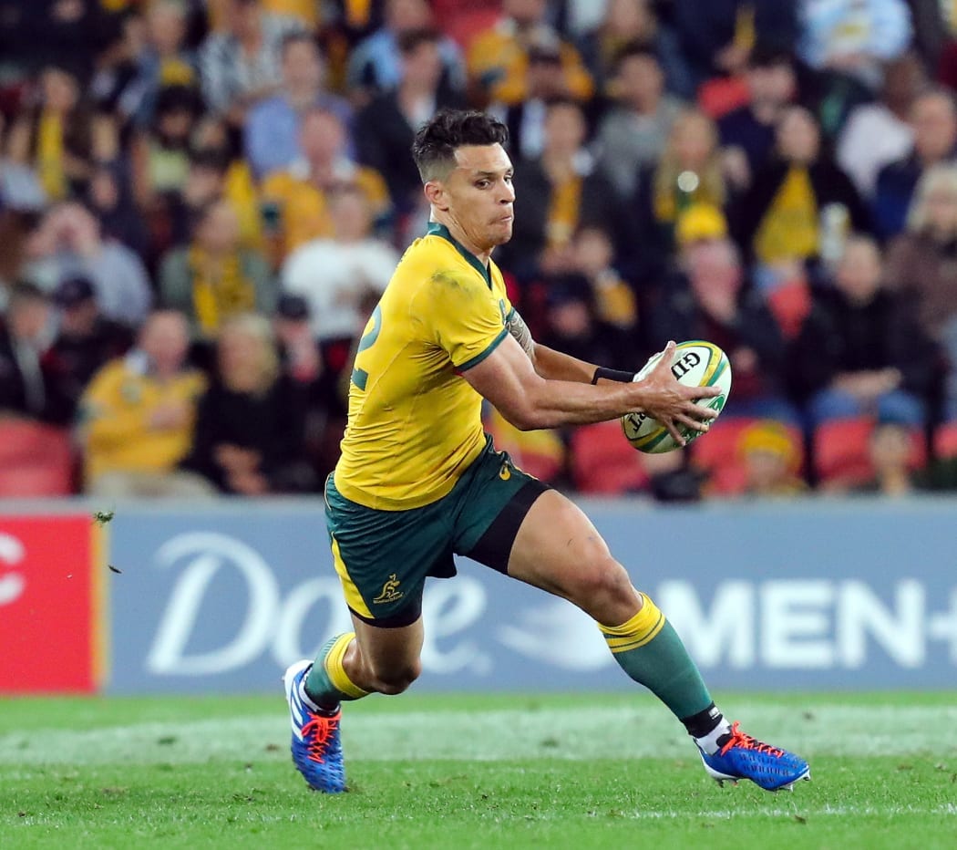 Matt To'omua in action for the Wallabies against Argentina.