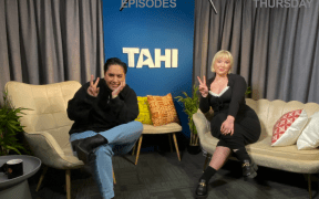 Rebel Reid and Evie Orpe smile in studio during their interview for The TAHI
