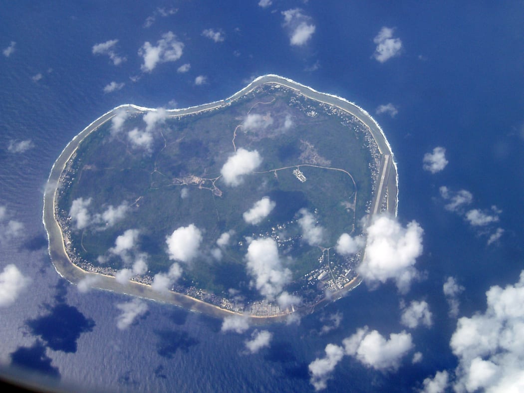 Aerial view of Nauru.