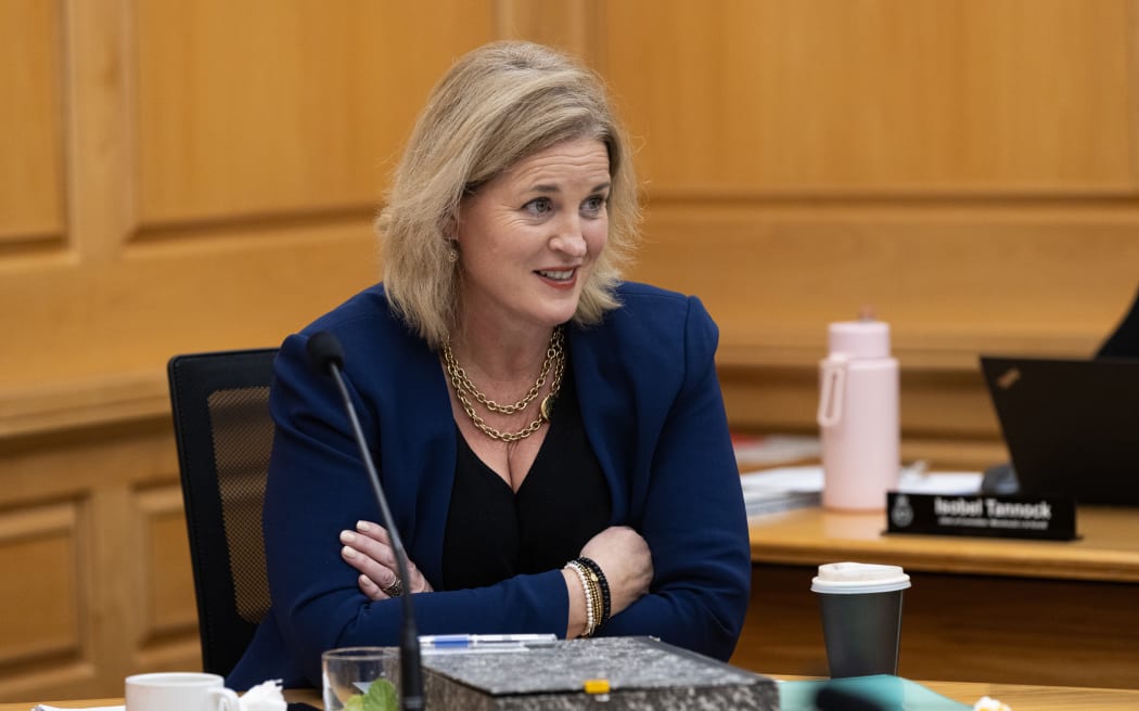 National Party MP for Taupo, Louise Upston in Select Committee during the 2023 Estimates Hearings.