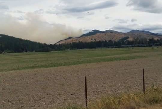 A fire in a commercial pine forest plantation to the south of the Wairau Valley township in Marlborough, on 10 December 2015.