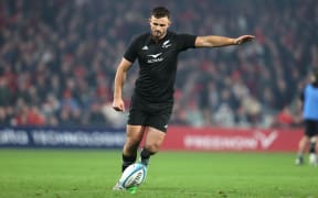 Harry Plummer during the Munster vs New Zealand All Blacks XV at Thomond Park in Limerick, Ireland.