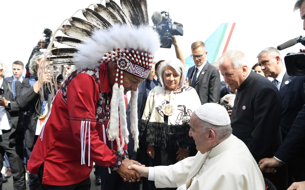Pope arrives in Canada on tour of 'penance' for indigenous abuse | RNZ News
