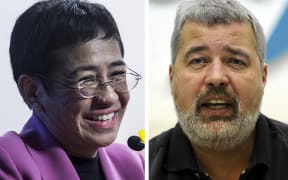 Maria Ressa (left), co-founder and CEO of the Philippines-based news website Rappler and Dmitry Muratov, editor-in-Chief of Russia's main opposition newspaper Novaya Gazeta have been awarded the Nobel Peace Prize.