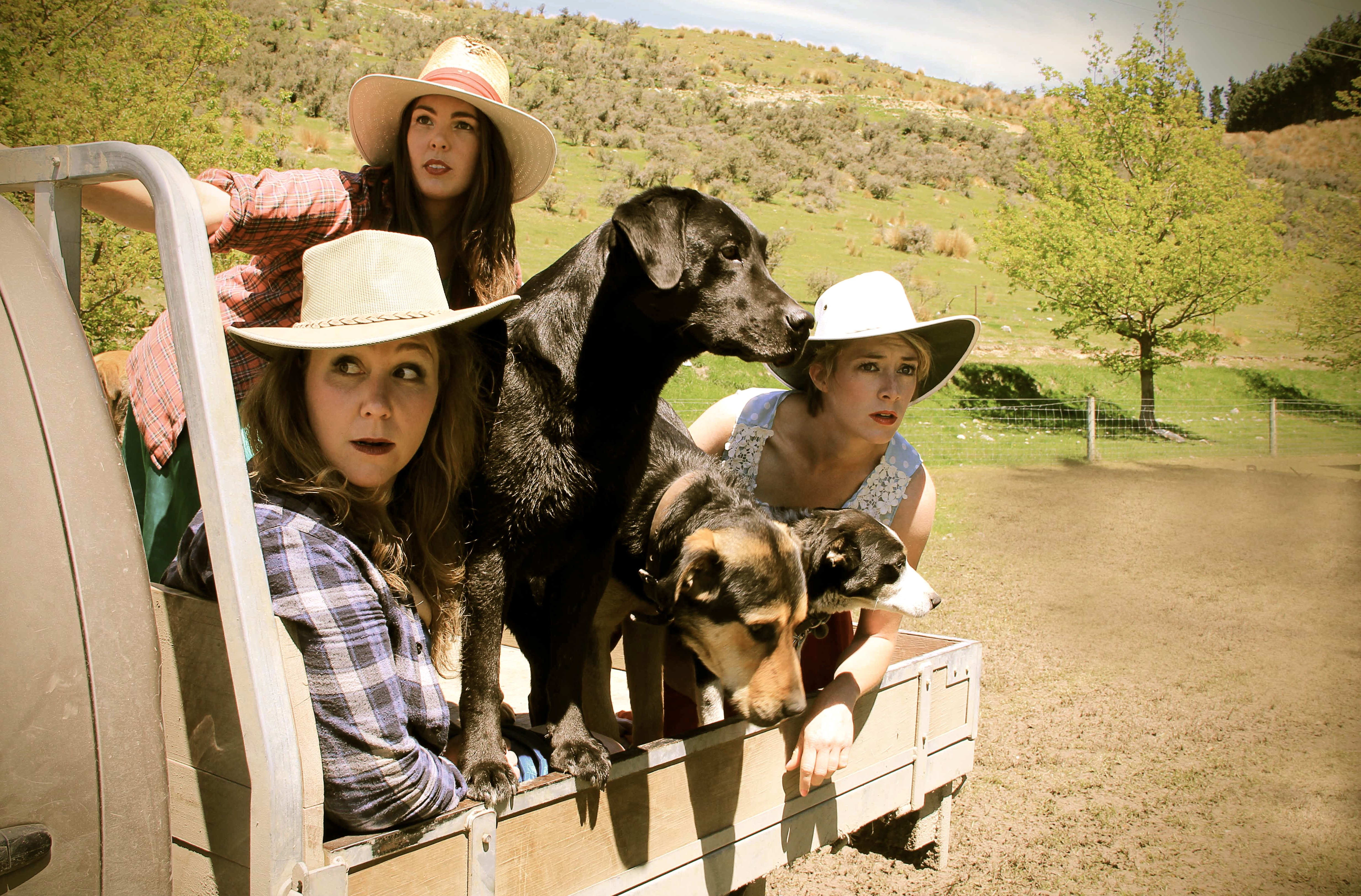 Comedians The Bitches' Box and musician Mel Parsons are currently undertaking a South Island woolshed tour.