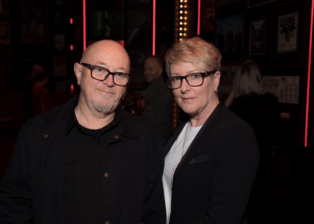 Dave Dobbyn and manager Lorraine Barry at Silver Scrolls 2019.