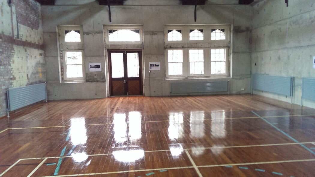 The restored arts centre gymnasium, which was formerly part of university and is now home to the Free Theatre.