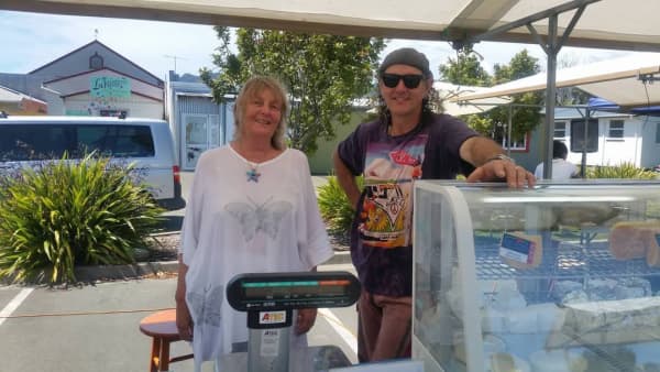 Gabrielle Kervalla  and her partner, Alan Cockman.