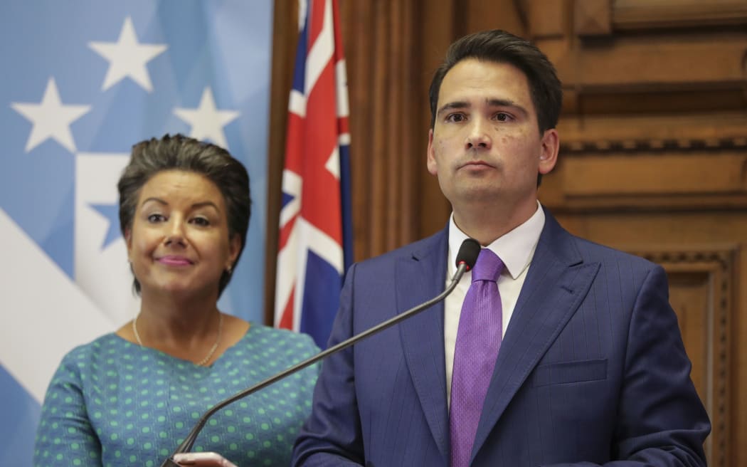 New National Party leader, Simon Bridges and Deputy Paula Bennett