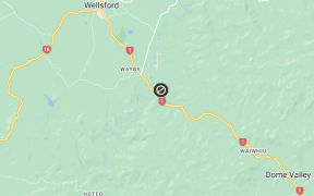 A large rockfall closed State Highway 1 south of Wellsford.