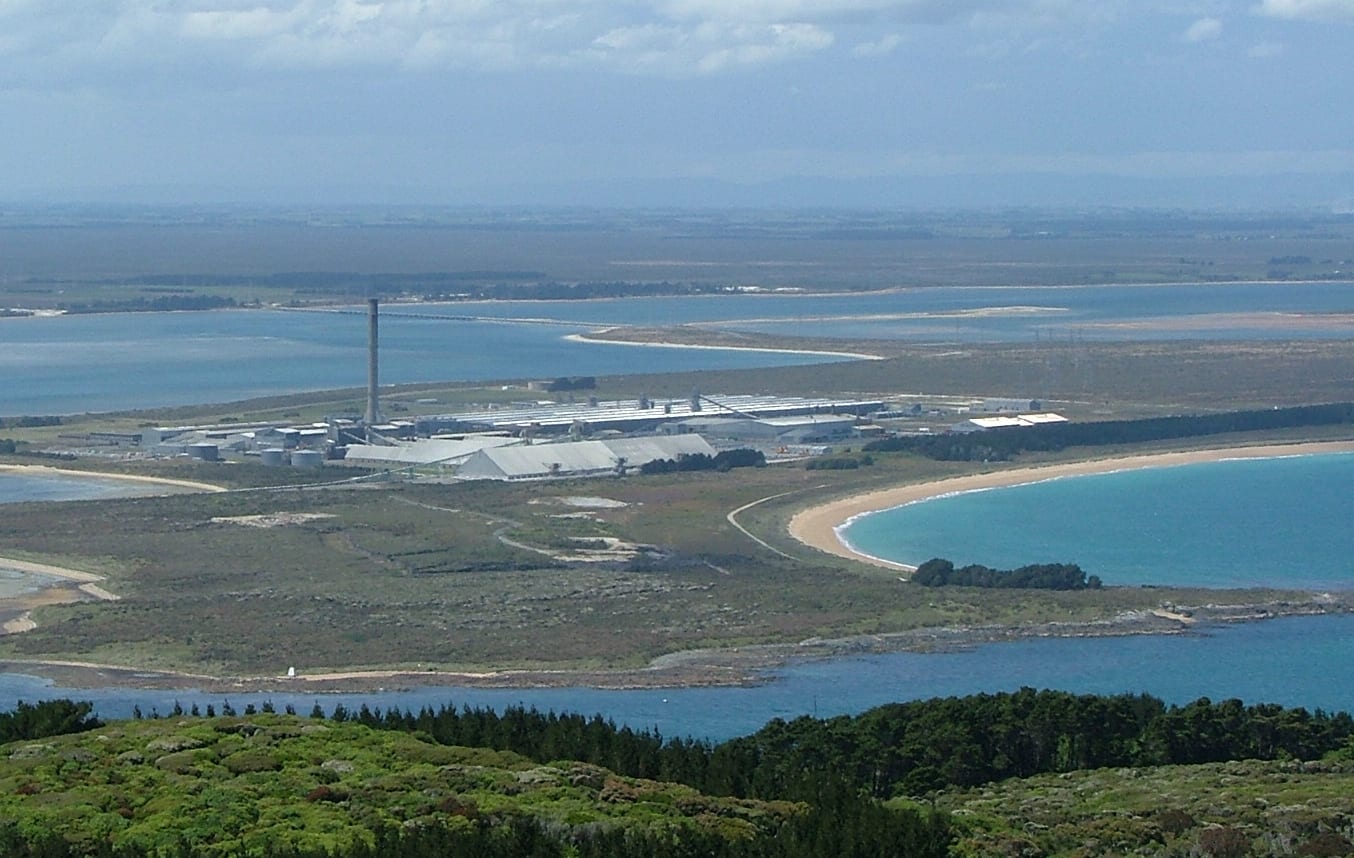 Tiwai Point aluminium smelter.