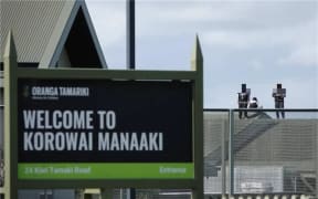 Youths on roof of Korowai Manaaki, 31 December 2024.