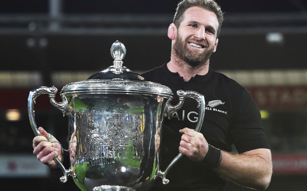 All Blacks skipper Kieran Read after the All Blacks again retained the Bledisloe Cup in 2016.