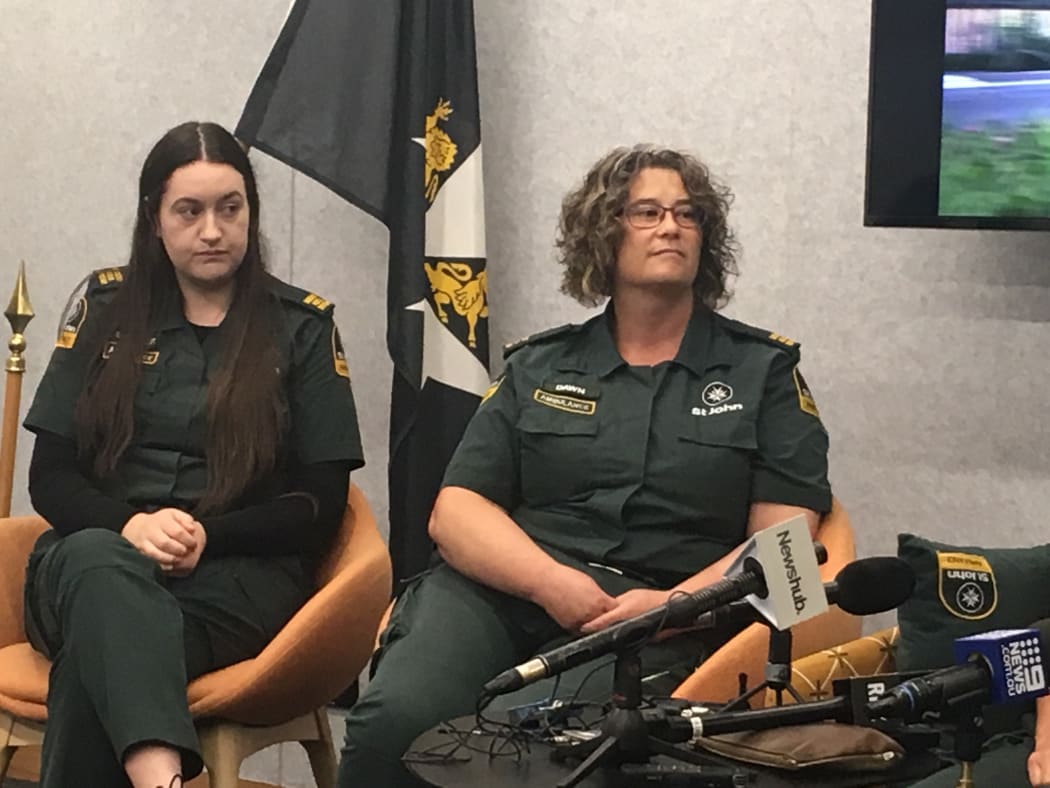 Call-taker Spencer Dennehy (left) and ambulance dispatcher Dawn Lucas were both working on Friday during the time of the attacks.