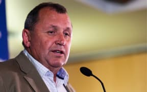 Ian Foster at the announcement he's the new head coach of the All Blacks.