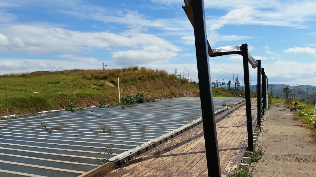 This was once a new classroom... four new classrooms and a toilet block were built here at Nakoroboya school in Fiji a year before Cyclone Winston.