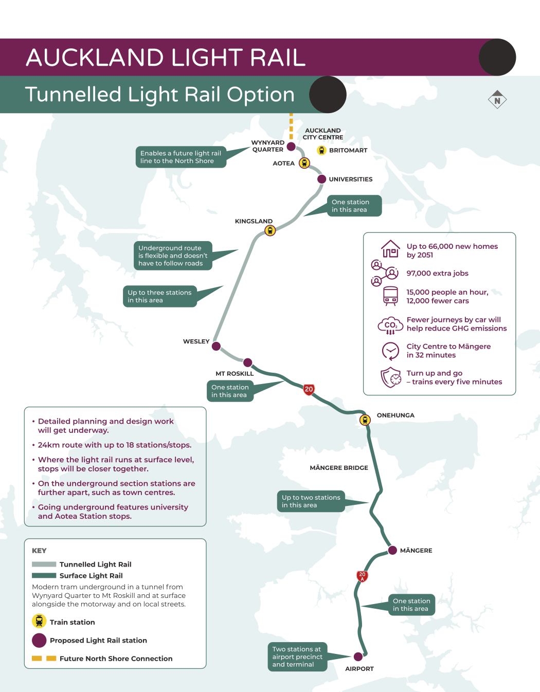 Light Rail Map - Auckland