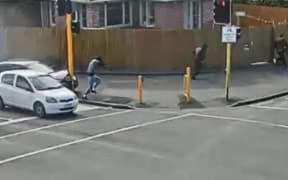 Car crash after robbery at Pawn Shop on Blenheim Rd in Upper Riccarton