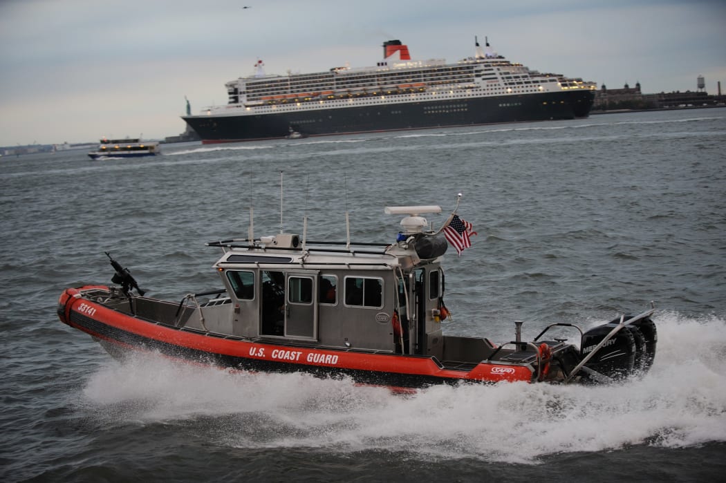 A US Coastguard boat in New York.