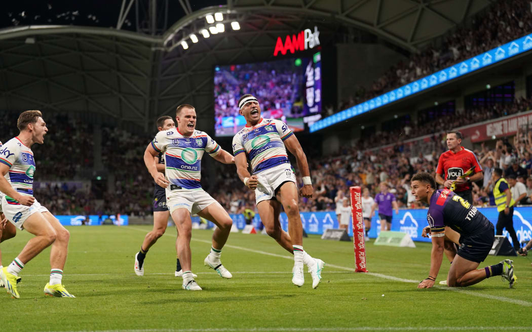 Marcelo Montoya celebrates his crucial try.