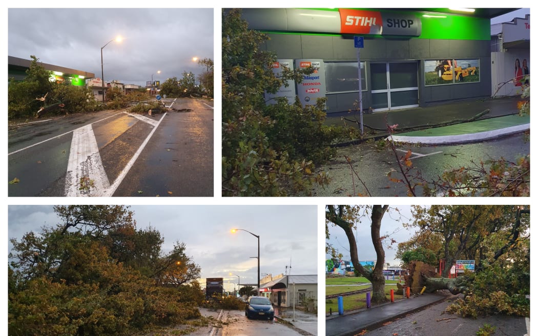 Tornado damaged Oxford Street, Levin 20 May 2022