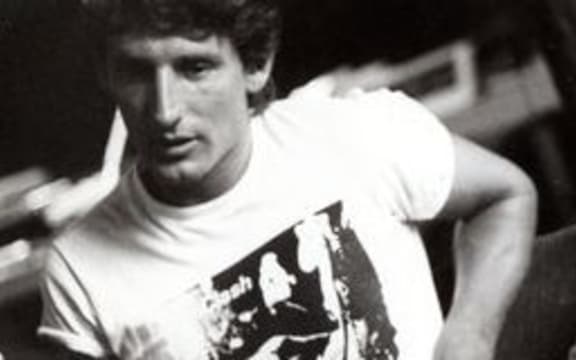 Dave McArtney - writer, guitarist and occasional singer for NZ band Hello Sailor - in 1982