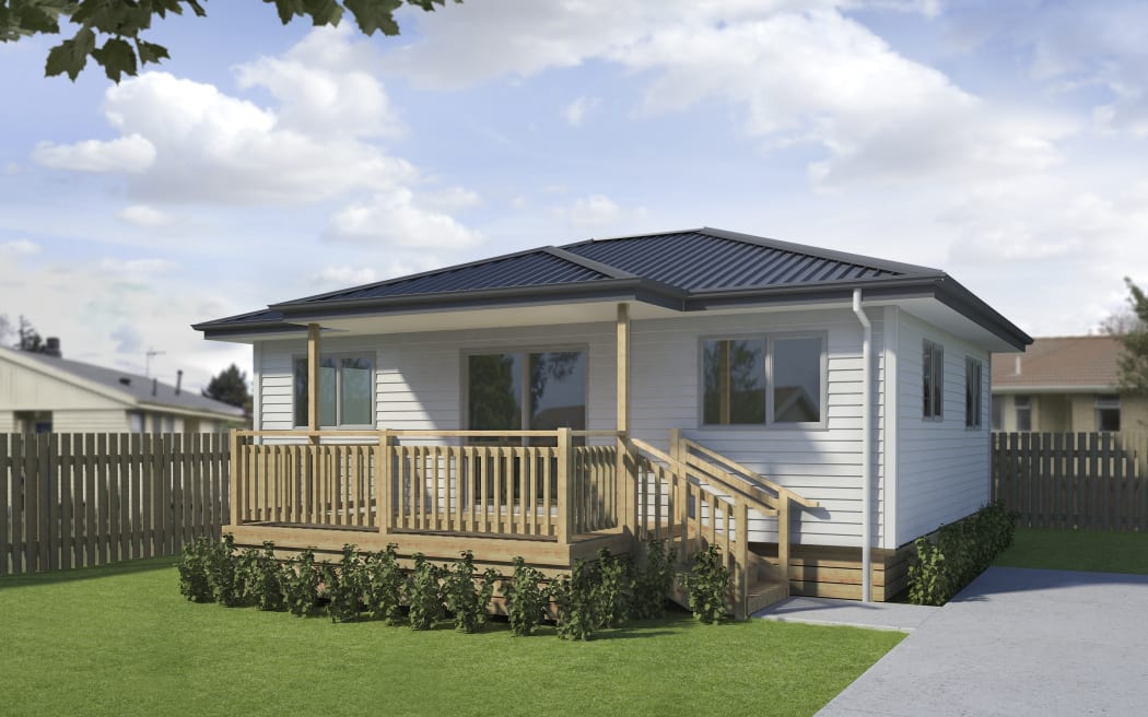 An image of what the new state homes in Napier will look like.