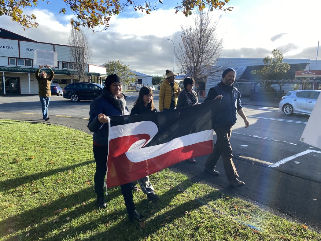 A hīkoi through Martinborough voiced concerns over South Wairarapa District Council's lack of a Māori ward.