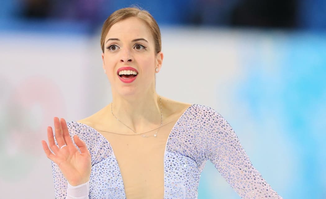 Italian figure skater Carolina Kostner during the Sochi 2014 Olympic Winter Games.