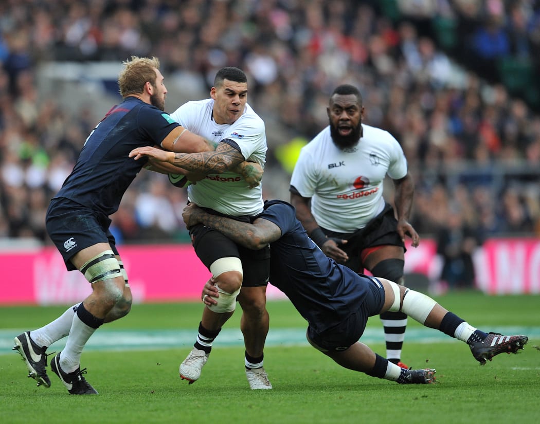 Flying Fijians utility back Josh Matavesi.