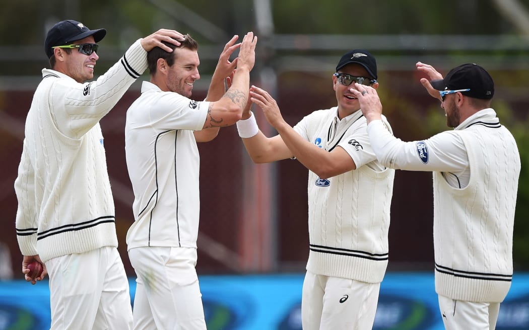 Fast bowler Tim Southee (far left) says the Black Caps need to stamp their authority on the Australians early on in the test,