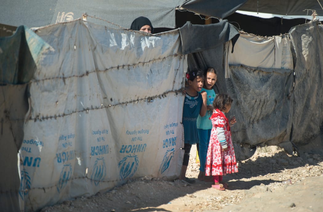 Refugees at a UNHCR camp in Zaatari, Jordan, on 22 September 2015.