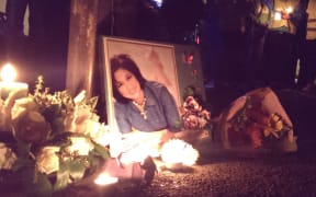 Tributes to Blessie Gotingco at Birkdale Primary School.