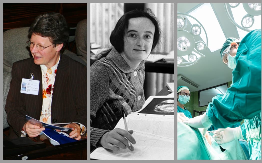 Images of Beatrice Tinsley, Jocelyn Bell Burnell and surgery