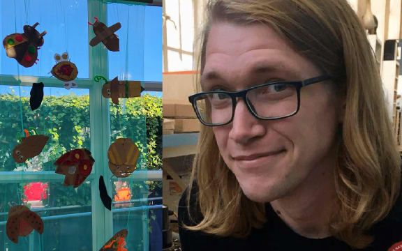 The memorial for murdered US student Kyle Whorrall.