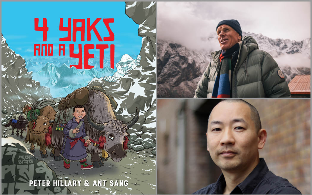 Book cover, images of author and illustrator