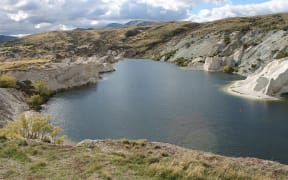 Blue Lake, near the town of Saint Bathans in Central Otago