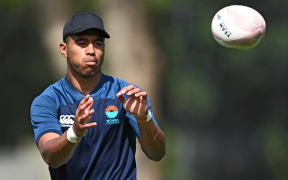 Salesi Rayasi at a Moana Pasifika training session ahead of their match against the Maori All Blacks. Manukau Rovers Rugby Club, Auckland, New Zealand. 1 December 2020. Â© Image by Andrew Cornaga / www.photosport.nz