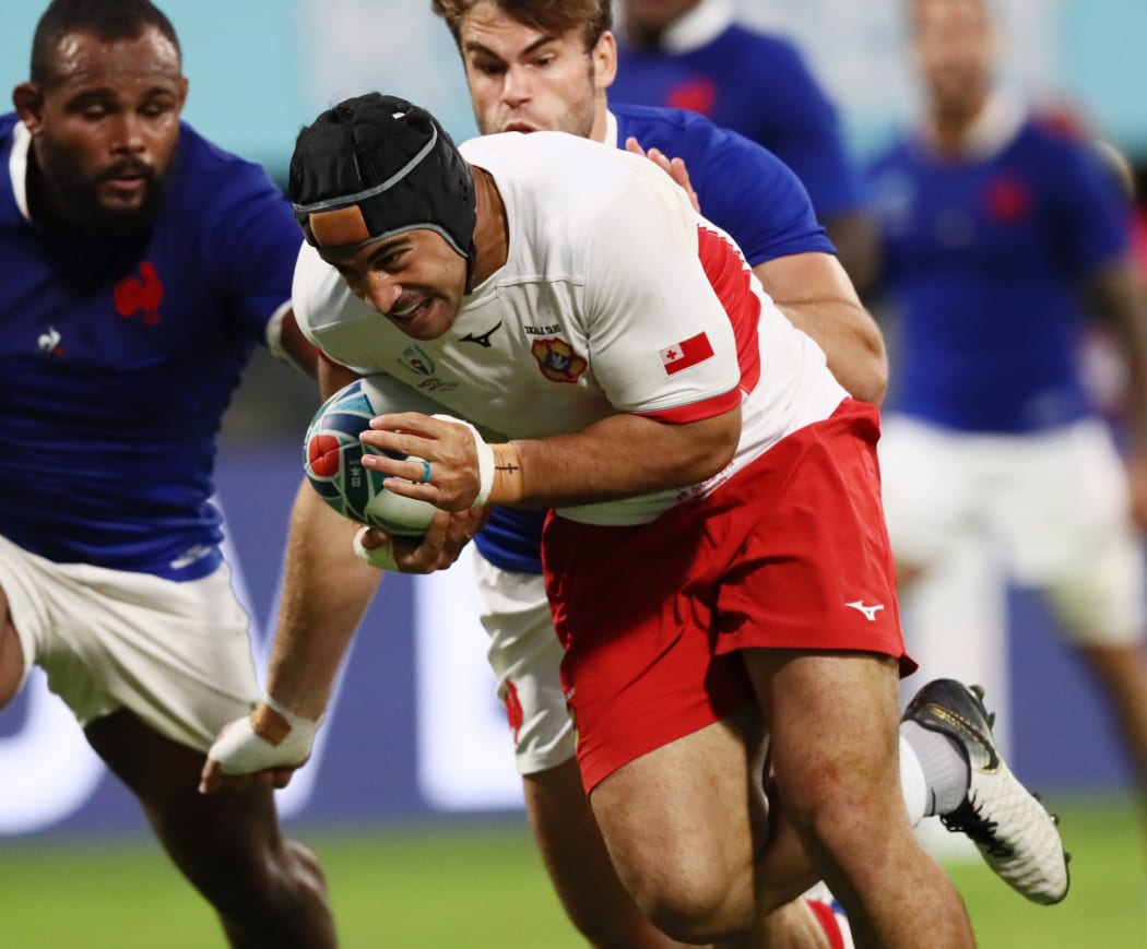 Malietoa Hingano scored Tonga's second try early in the second half.