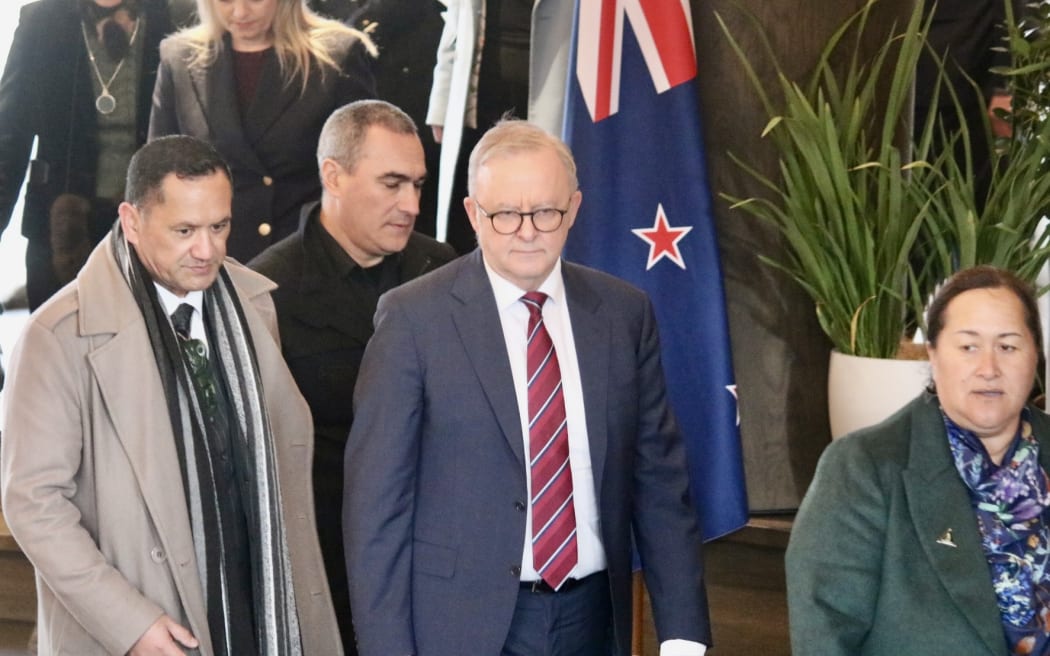 Australia's Prime Minister Anthony Albanese arriving in Queenstown.