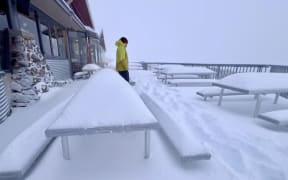 Mount Hotham was already under a blanket of fresh snow on Thursday, with another 24 hours of heavy snow still to come.
