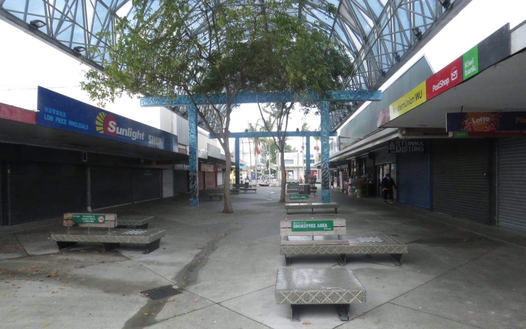 Shop shut in the middle of what would normally be a trading day in Ōtara Town Centre.
