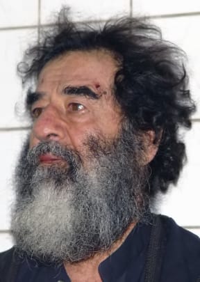 Saddam Hussein after being captured.