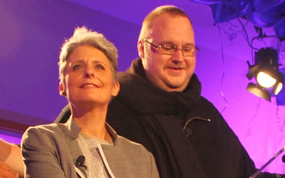 Laila Harre and Kim Dotcom.