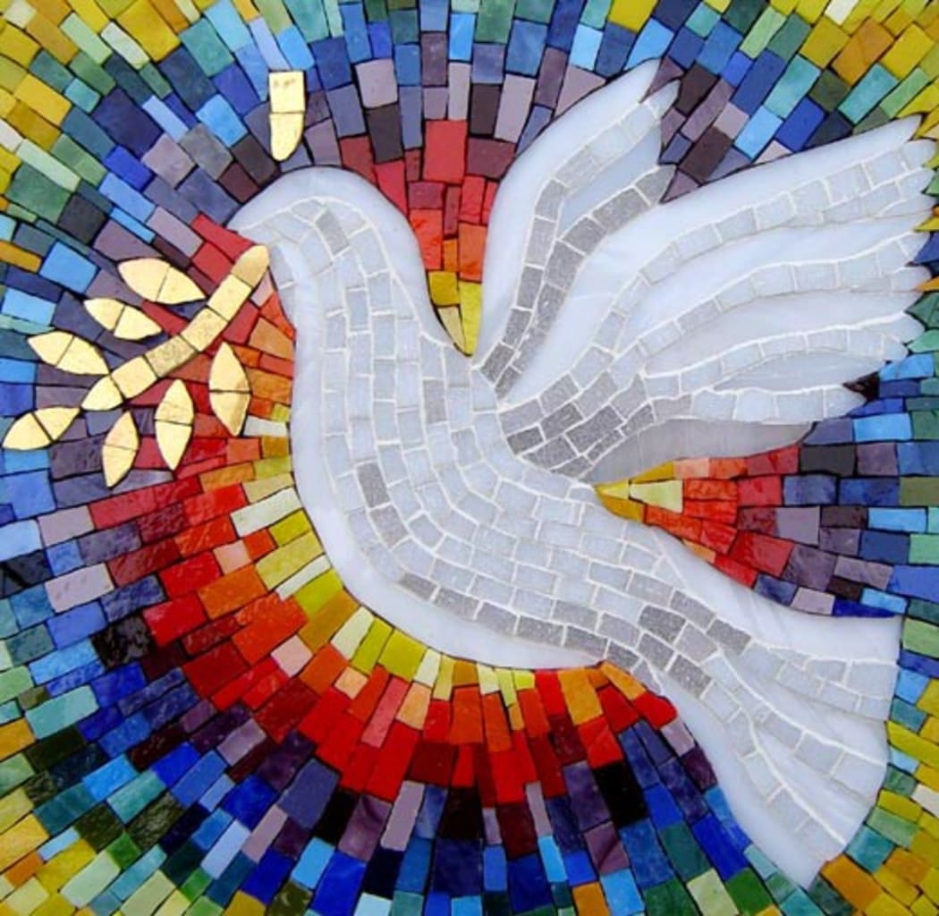Peace dove mosaic