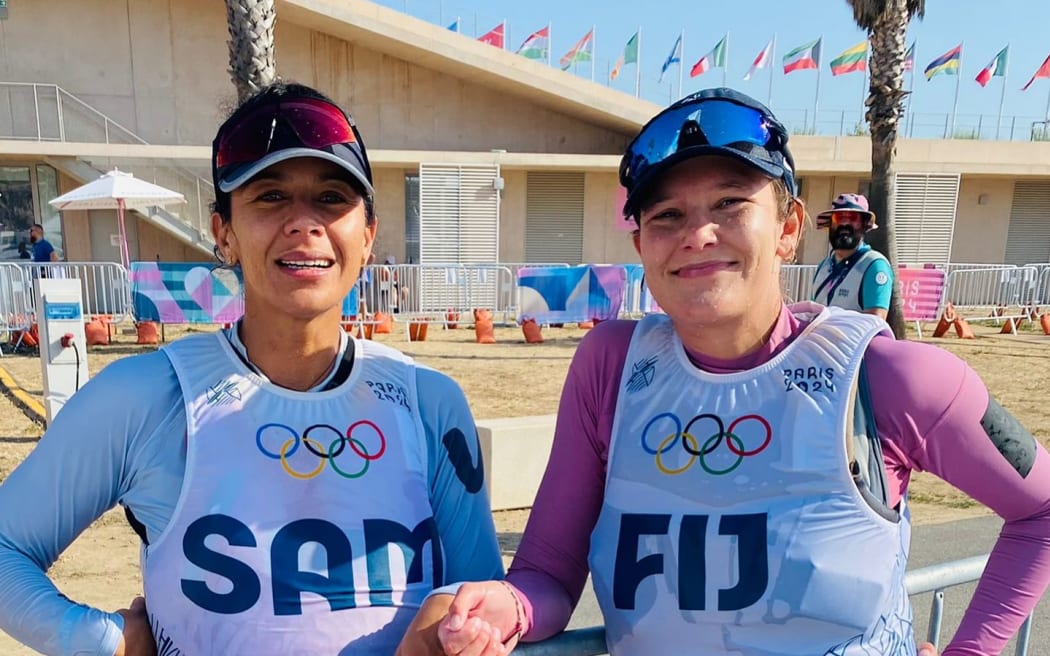 Fiji's Sophia Morgan and Samoa's and Vaimo’oi’a Ripley are representing the Pacific in the women’s dinghy regatta.