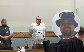 The Crown case against Lance Hall, pictured in court at Whangārei, centred on CCTV that captured the murder of Jason McNae (inset).