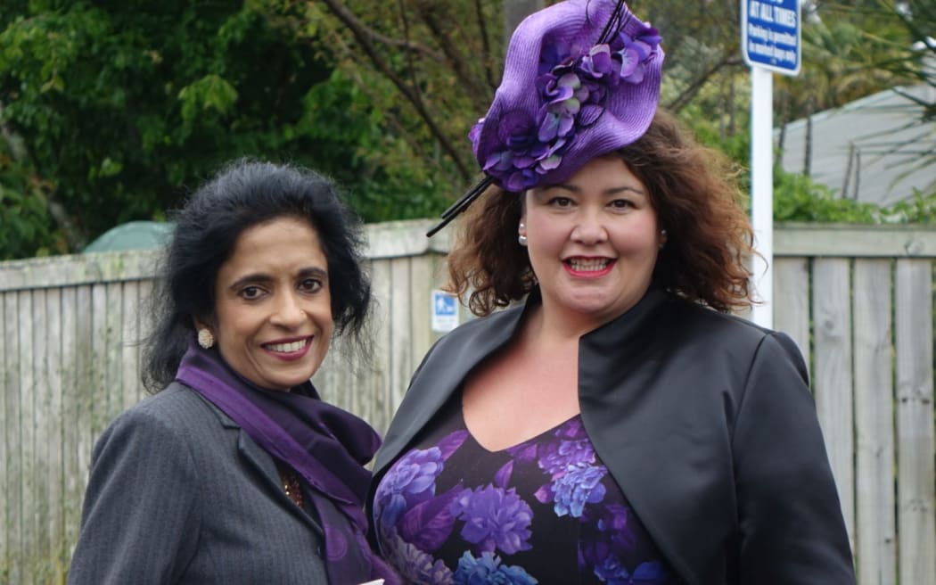 Geetha Kutty, from Settlement Support, and Bry Kopu of Tutama Wahine were looking forward to attending Tea with Taranaki.